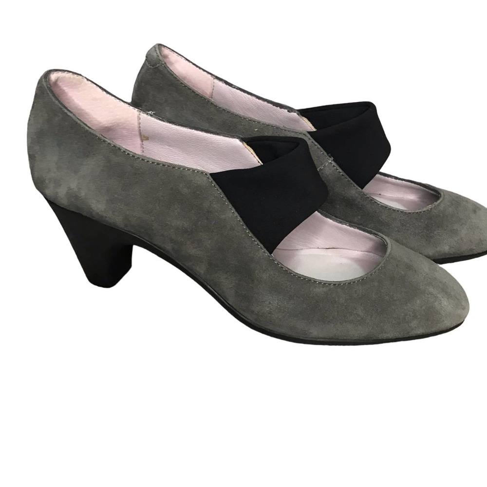 Johnson & Murphy Grey Suede Mary Jane pumps size 7.5